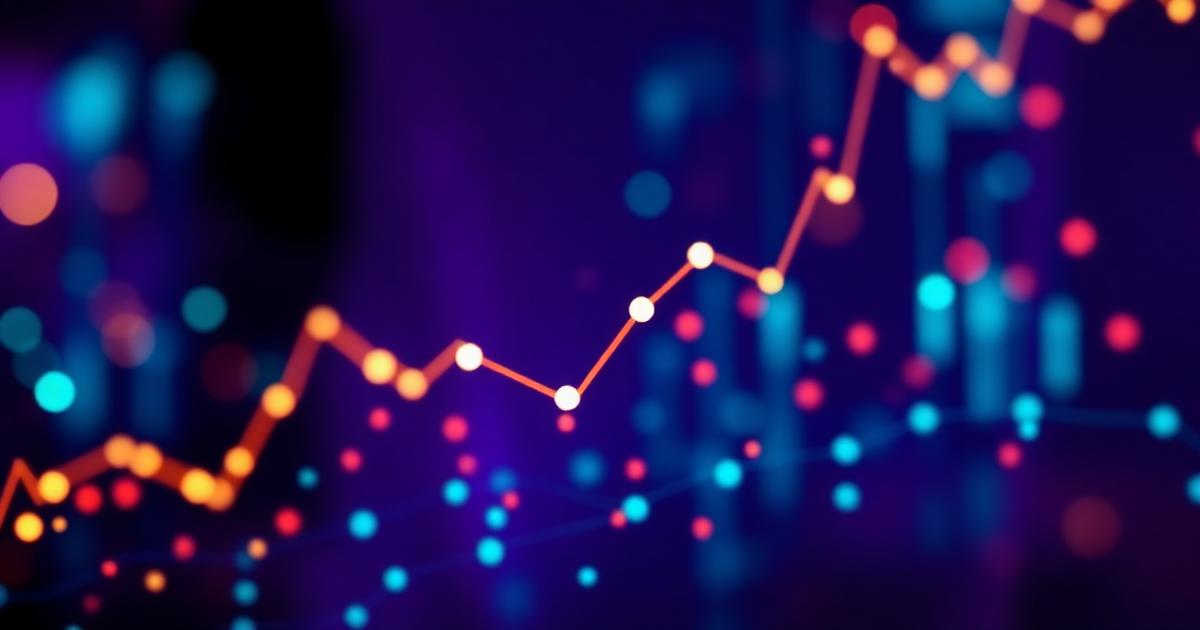 Crypto trading blockchain data visualisation with price line